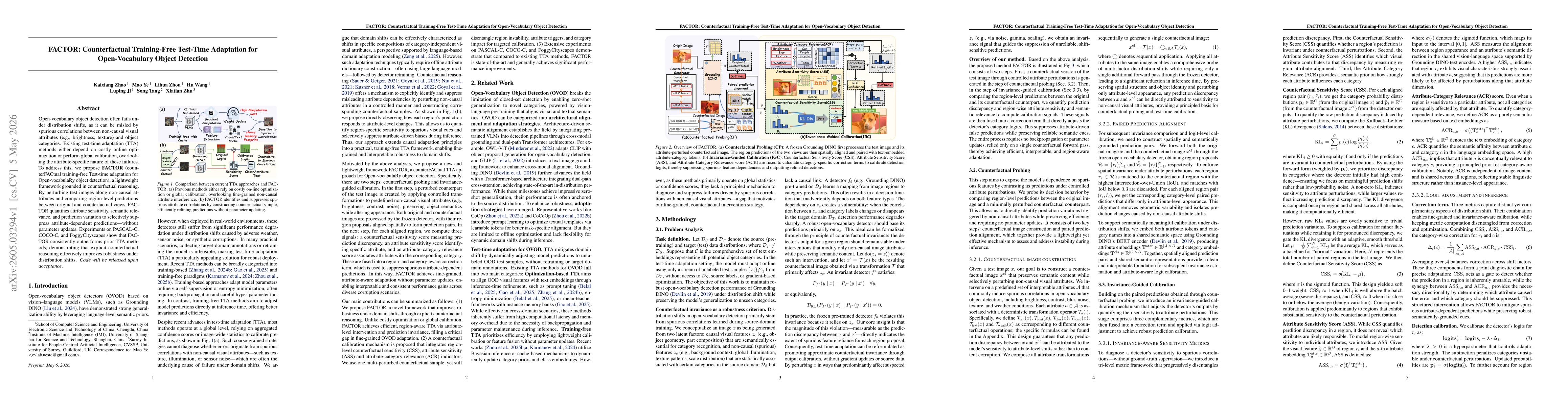 Thumbnail for FACTOR: Counterfactual Training-Free Test-Time Adaptation for Open-Vocabulary Object Detection
