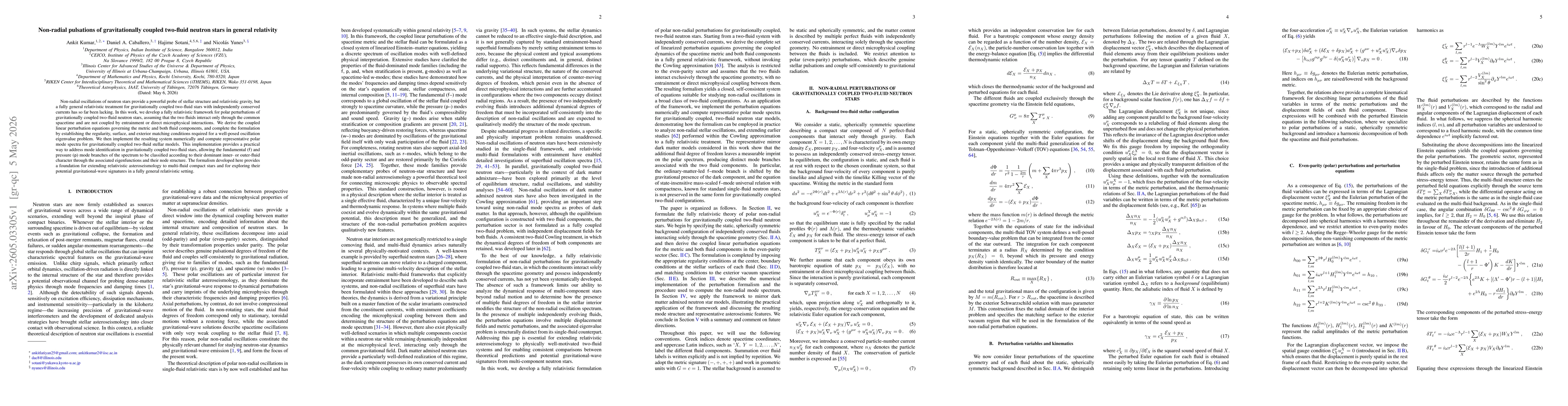 Thumbnail for Non-radial pulsations of gravitationally coupled two-fluid neutron stars in general relativity