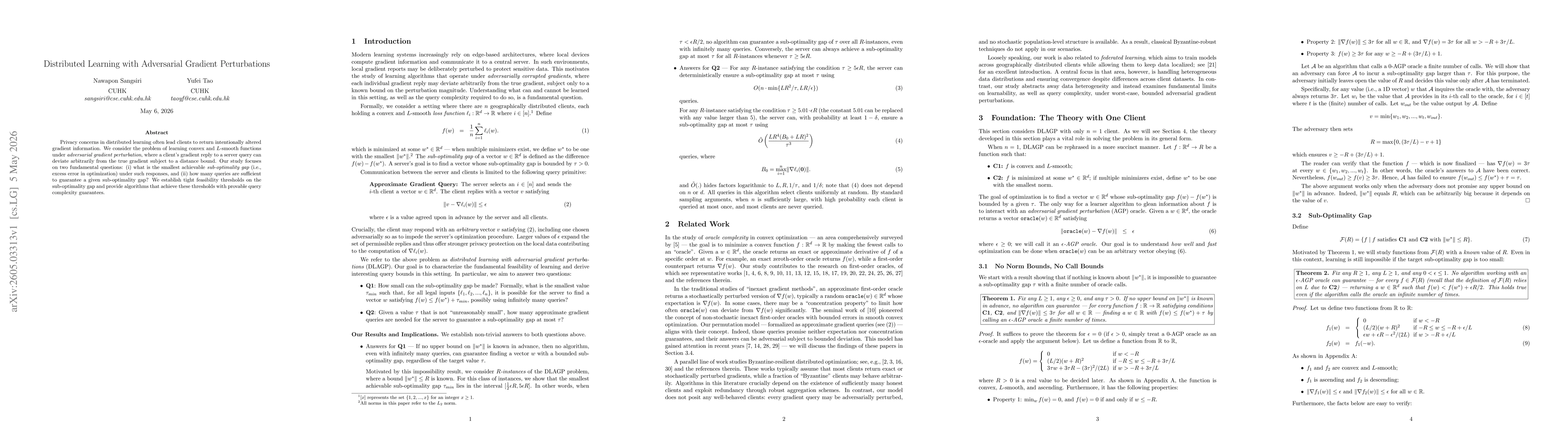 Thumbnail for Distributed Learning with Adversarial Gradient Perturbations