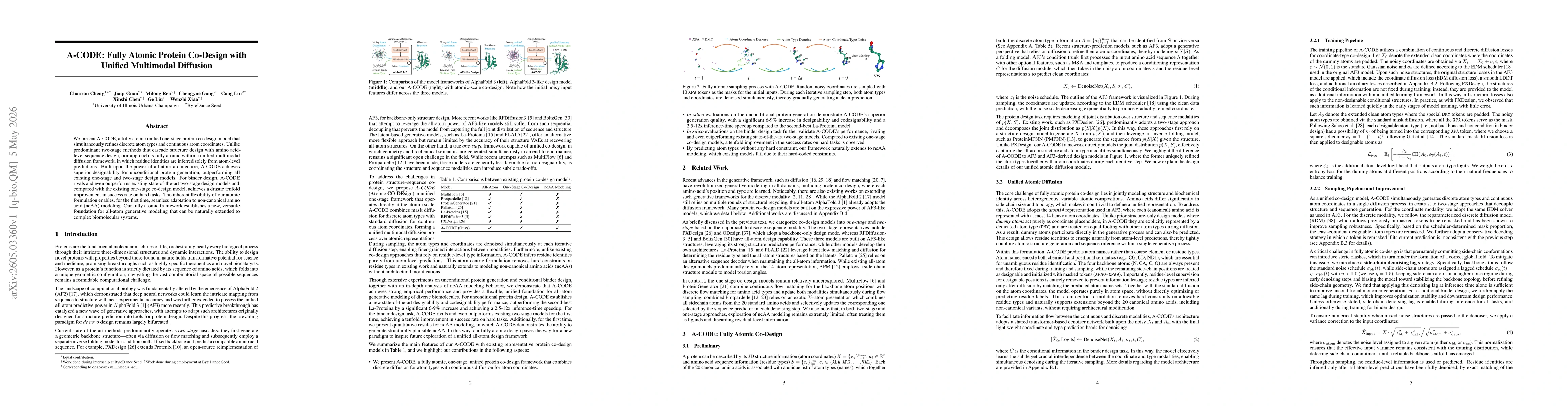 Thumbnail for A-CODE: Fully Atomic Protein Co-Design with Unified Multimodal Diffusion