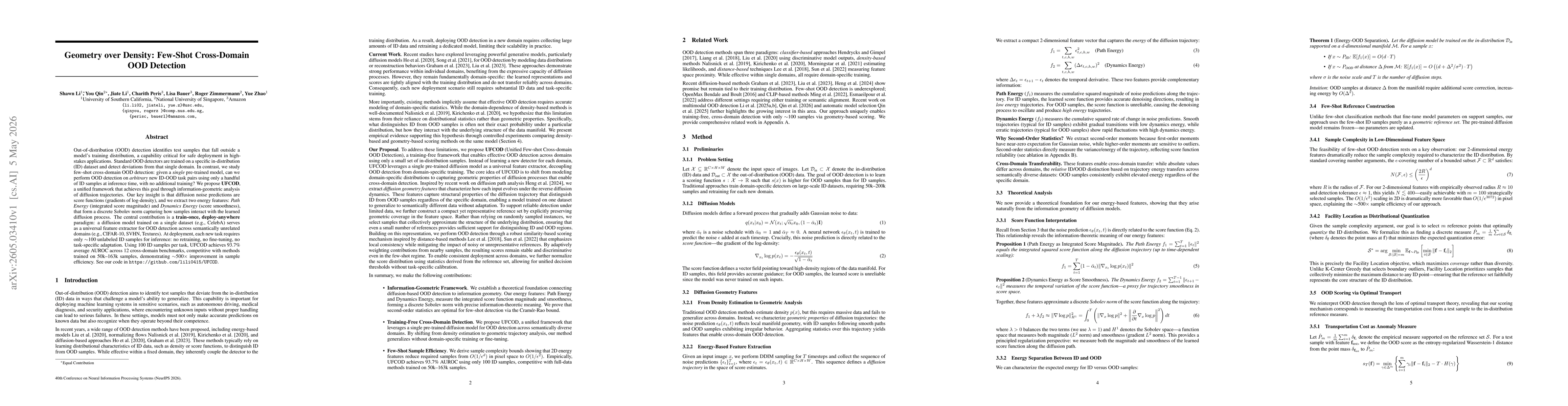Thumbnail for Geometry over Density: Few-Shot Cross-Domain OOD Detection