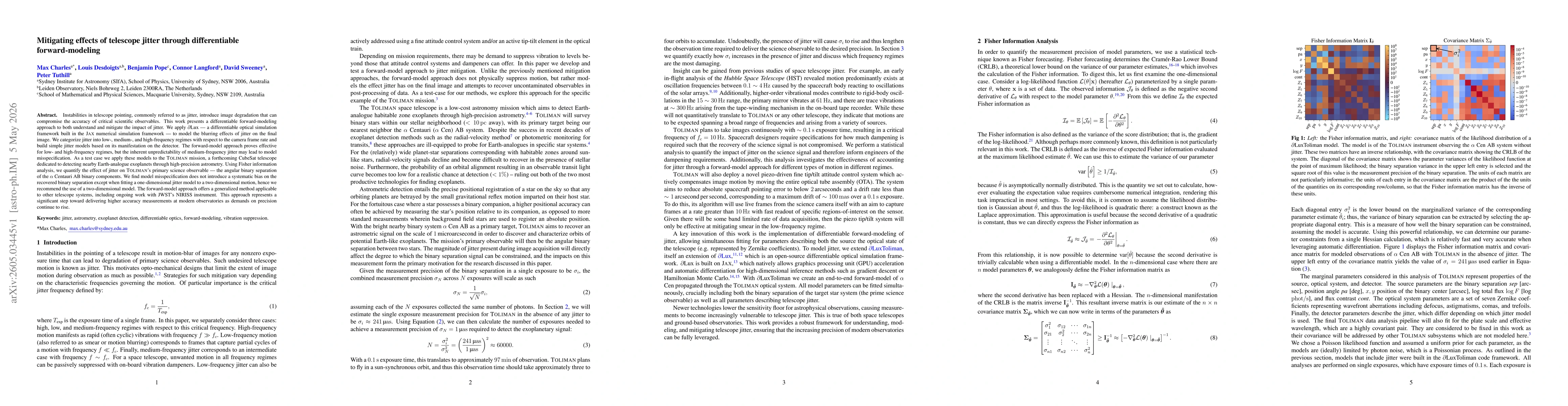 Thumbnail for Mitigating effects of telescope jitter through differentiable forward-modeling