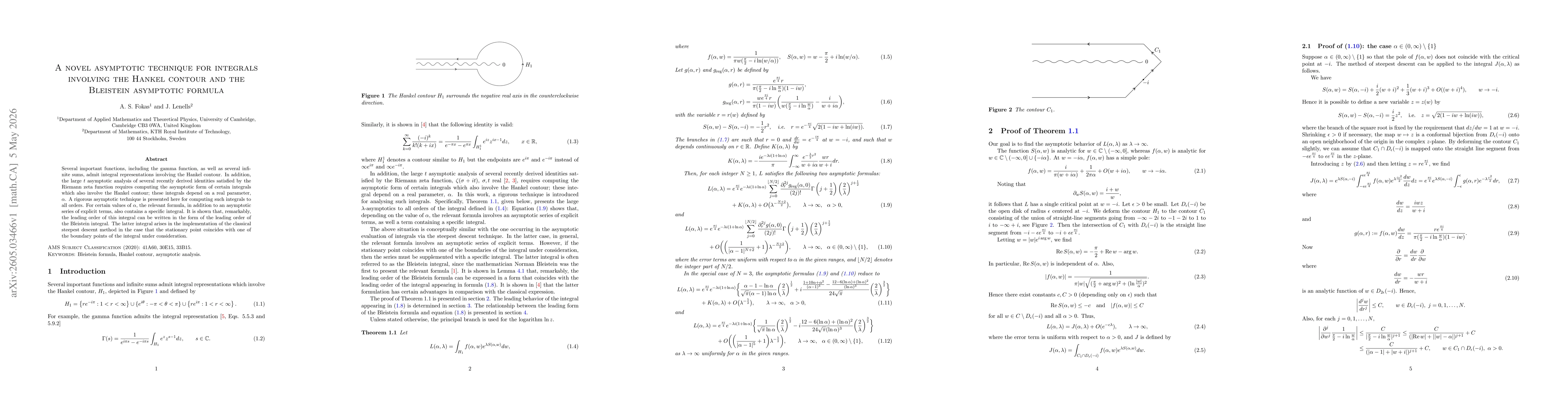 Thumbnail for A novel asymptotic technique for integrals involving the Hankel contour and the Bleistein asymptotic formula