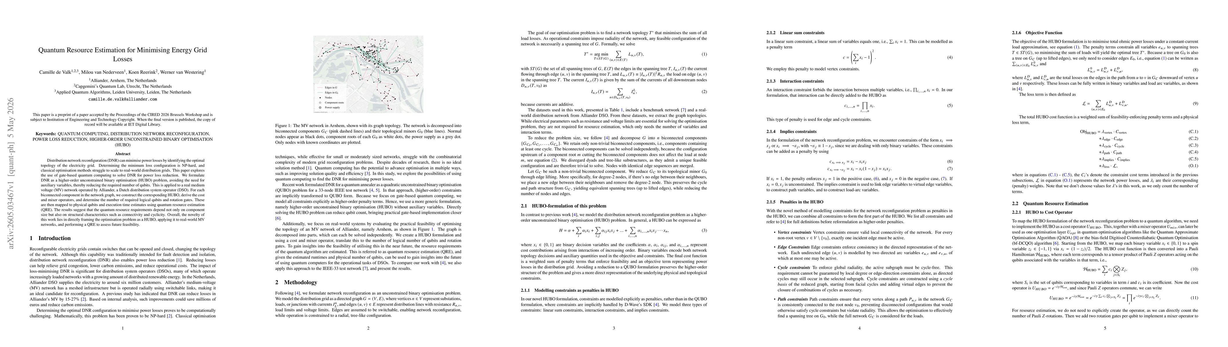 Thumbnail for Quantum Resource Estimation for Minimising Energy Grid Losses