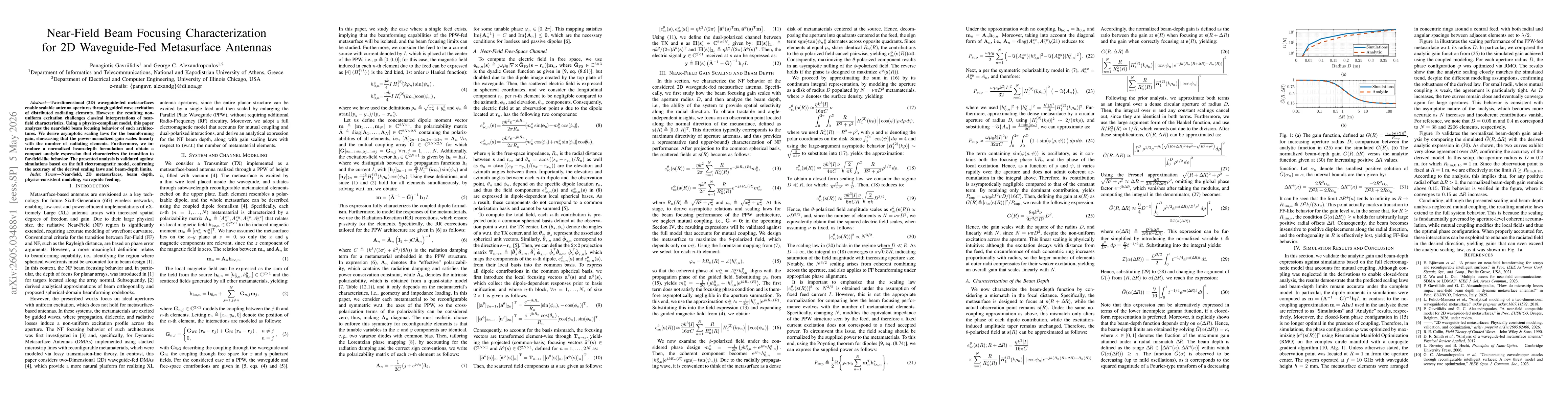 Thumbnail for Near-Field Beam Focusing Characterization for 2D Waveguide-Fed Metasurface Antennas