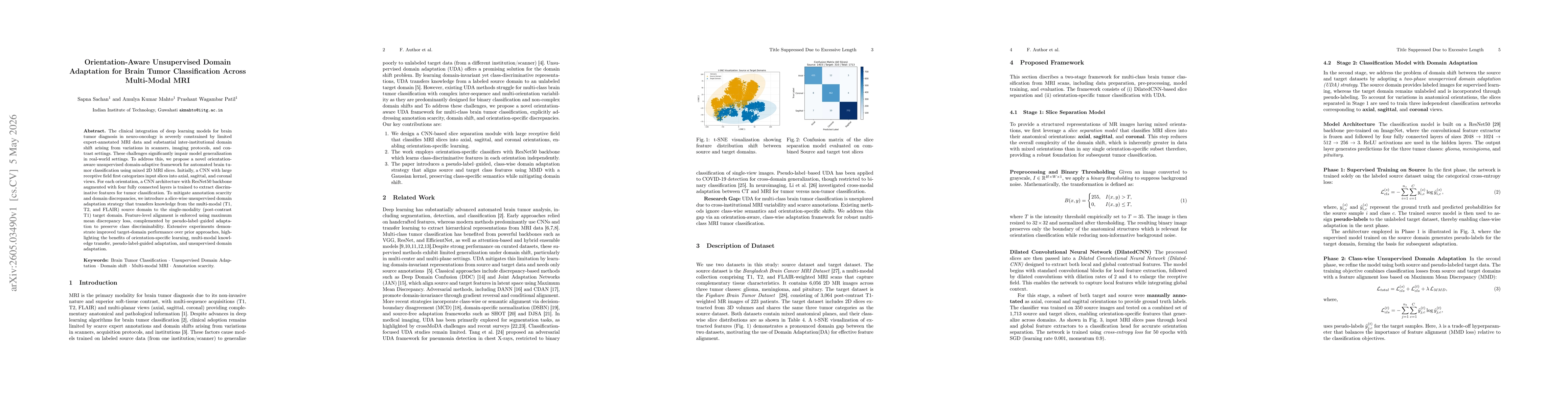 Thumbnail for Orientation-Aware Unsupervised Domain Adaptation for Brain Tumor Classification Across Multi-Modal MRI