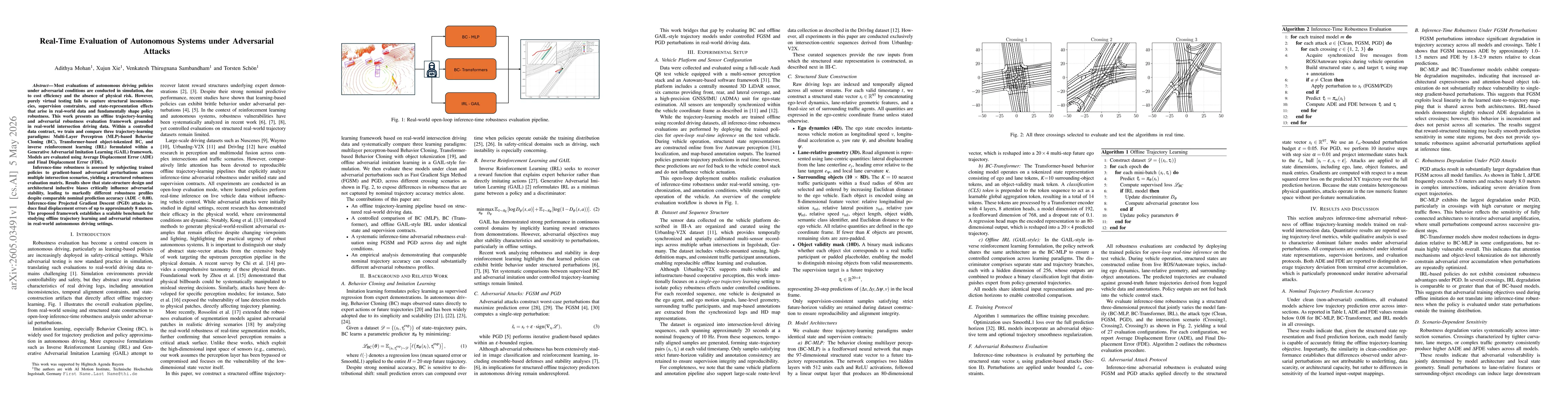 Thumbnail for Real-Time Evaluation of Autonomous Systems under Adversarial Attacks