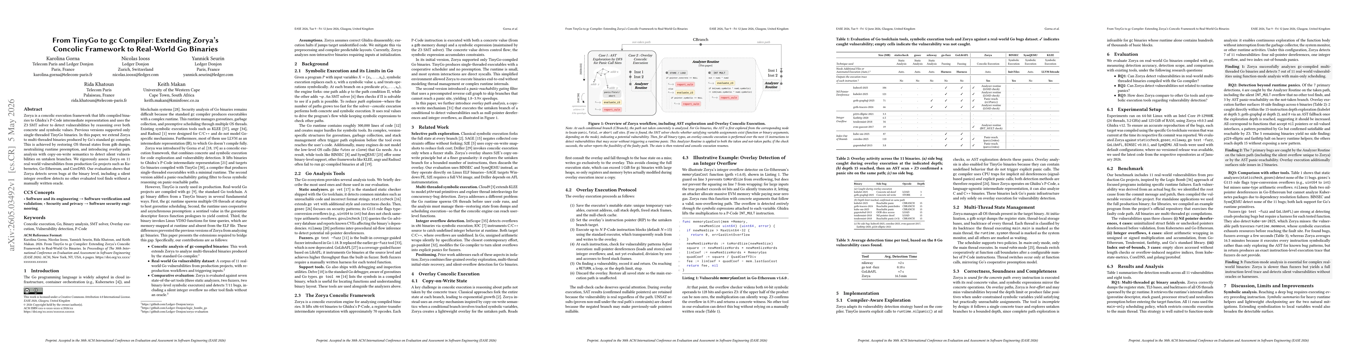 Thumbnail for From TinyGo to gc Compiler: Extending Zorya's Concolic Framework to Real-World Go Binaries
