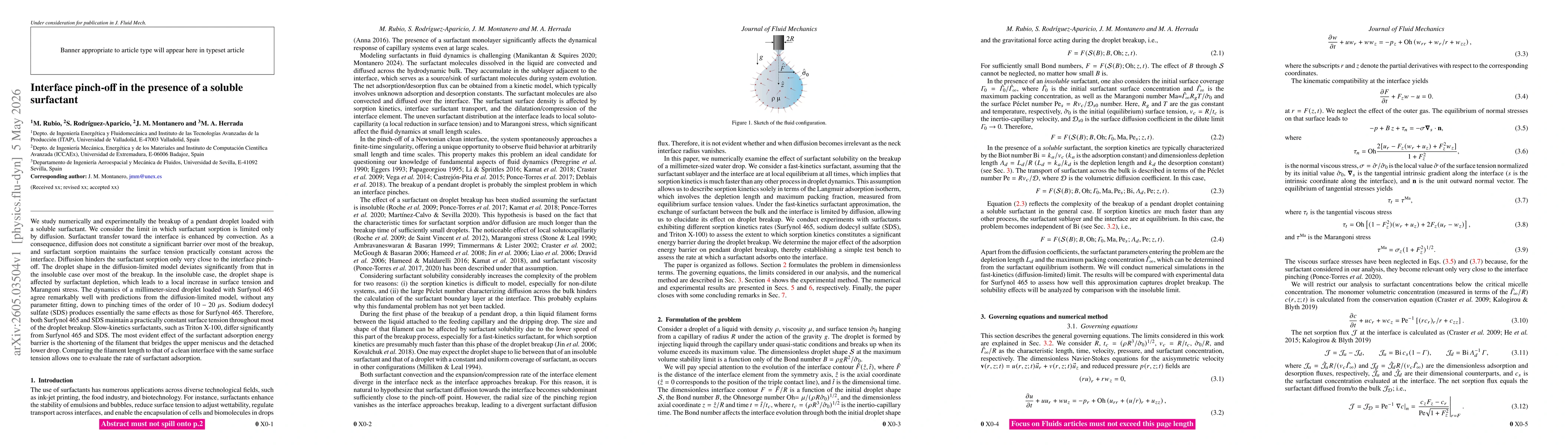 Thumbnail for Interface pinch-off in the presence of a soluble surfactant