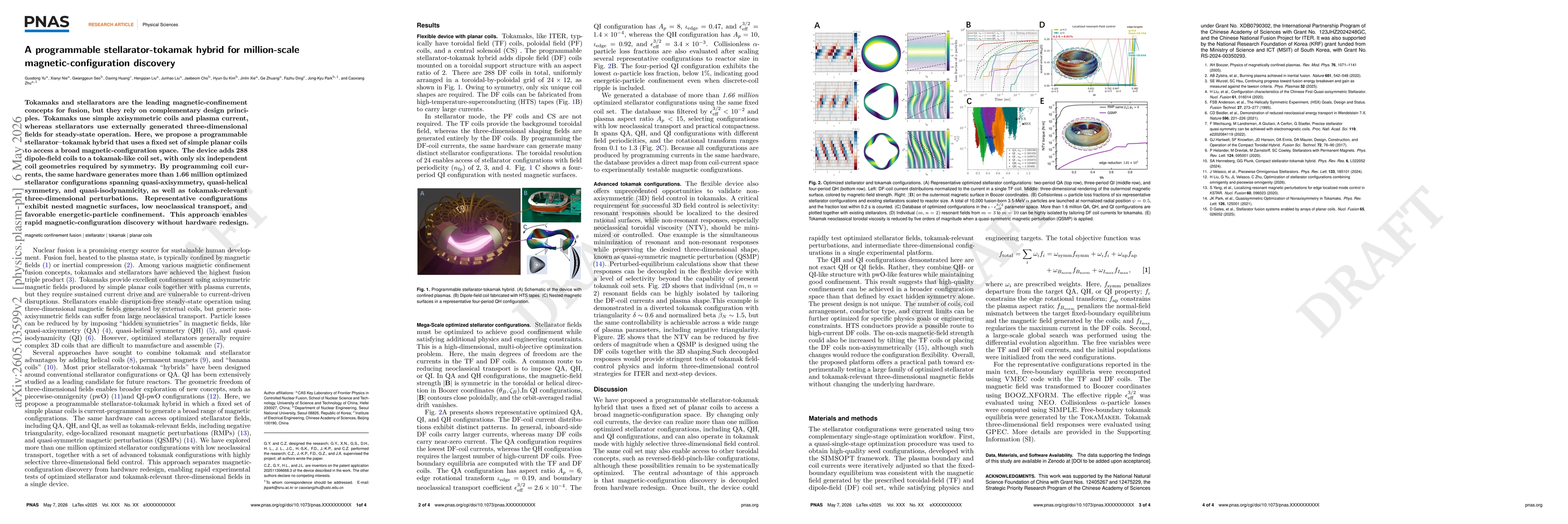 Thumbnail for A programmable stellarator-tokamak hybrid for million-scale magnetic-configuration discovery