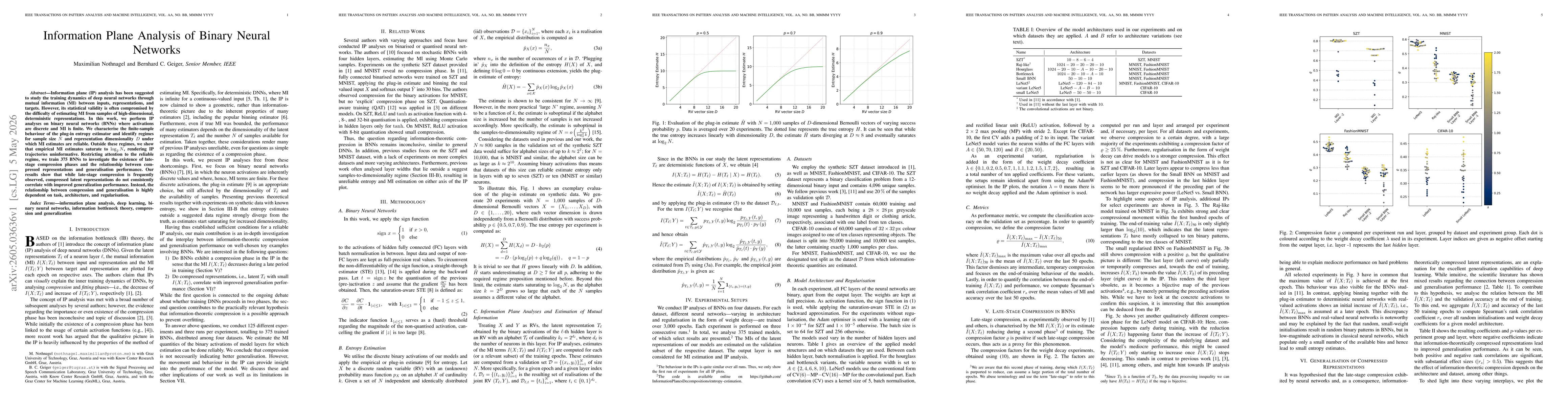 Thumbnail for Information Plane Analysis of Binary Neural Networks