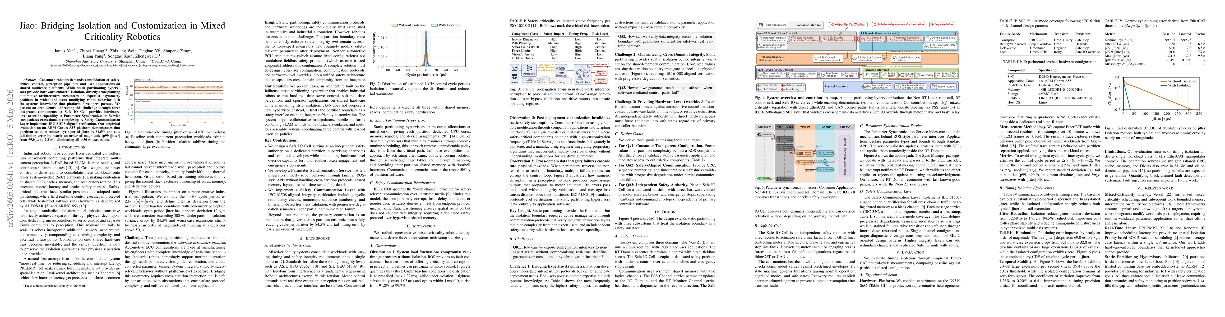 Thumbnail for Jiao: Bridging Isolation and Customization in Mixed Criticality Robotics