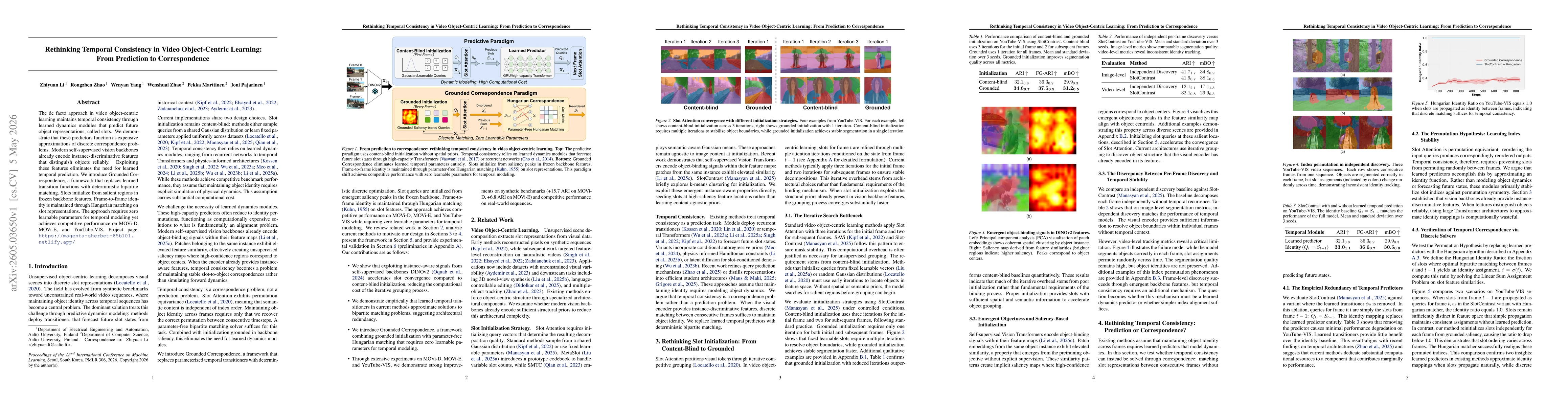 Thumbnail for Rethinking Temporal Consistency in Video Object-Centric Learning: From Prediction to Correspondence