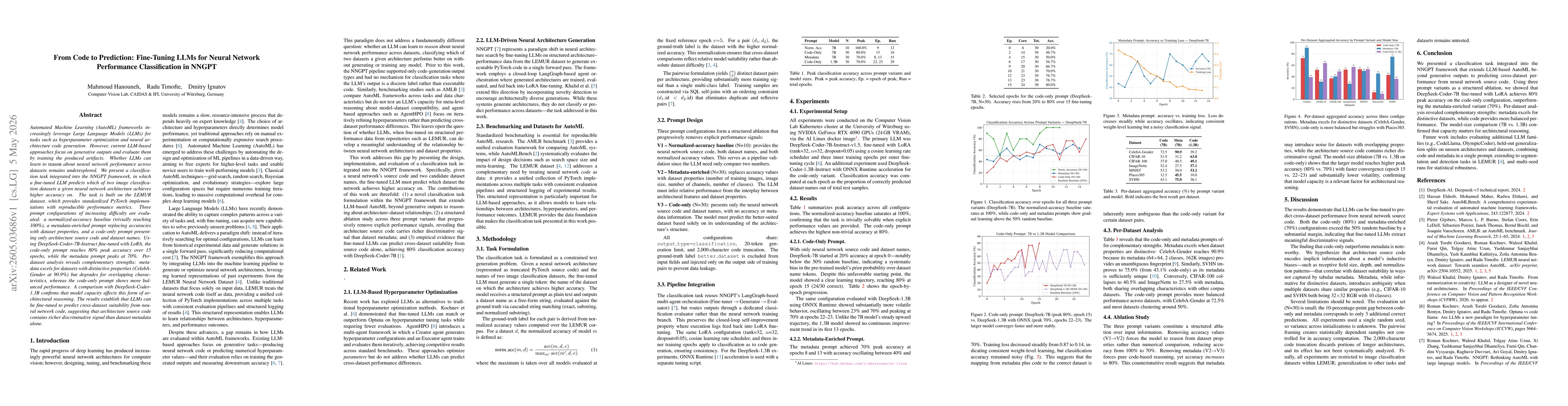 Thumbnail for From Code to Prediction: Fine-Tuning LLMs for Neural Network Performance Classification in NNGPT