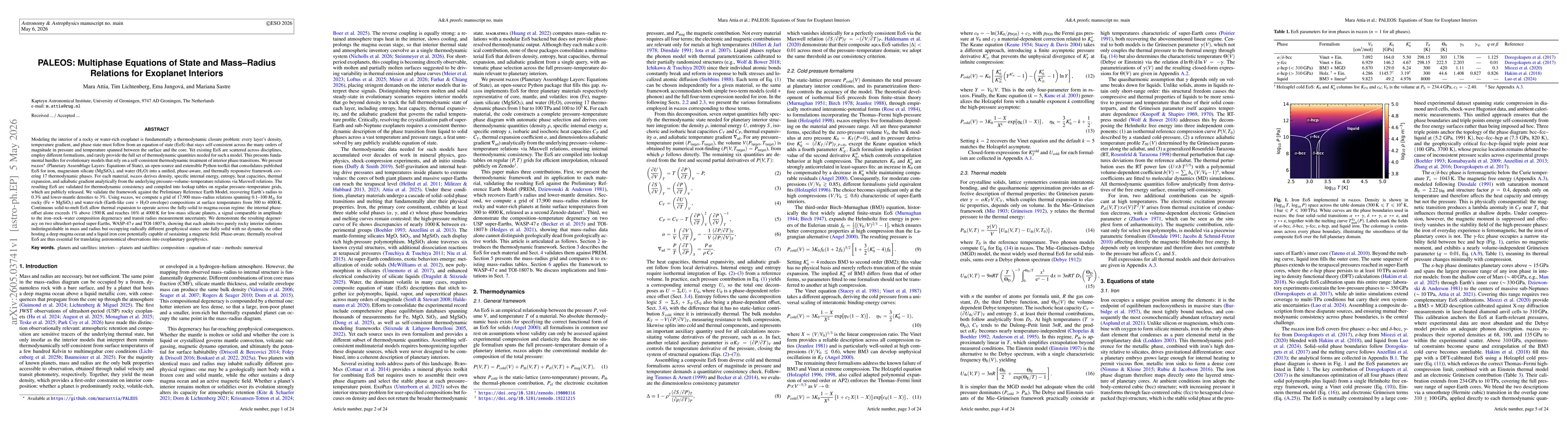 Thumbnail for PALEOS: Multiphase Equations of State and Mass-Radius Relations for Exoplanet Interiors
