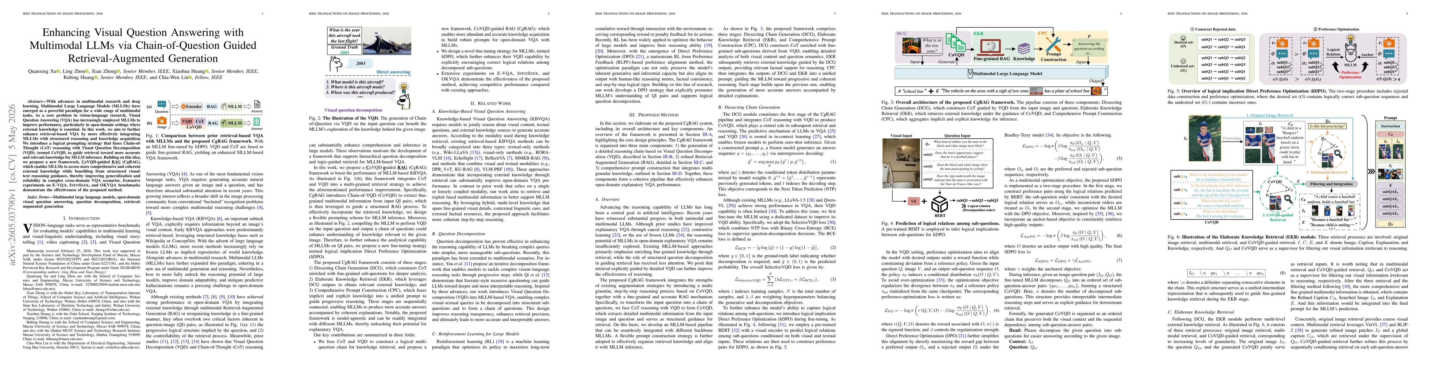 Thumbnail for Enhancing Visual Question Answering with Multimodal LLMs via Chain-of-Question Guided Retrieval-Augmented Generation
