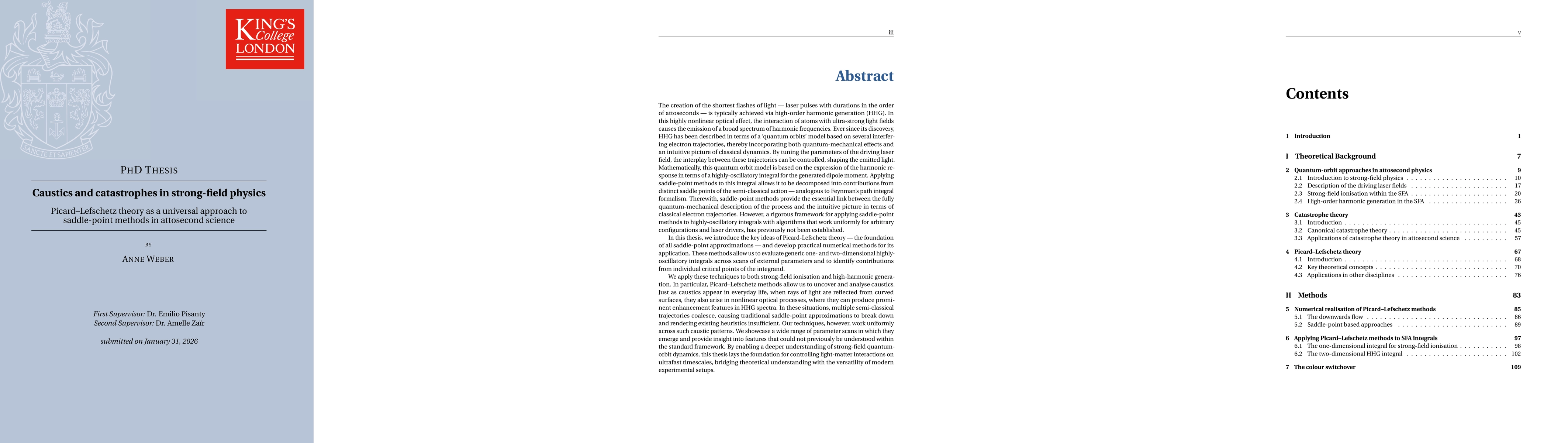 Thumbnail for Caustics and catastrophes in strong-field physics -- Picard--Lefschetz theory as a universal approach to saddle-point methods in attosecond science