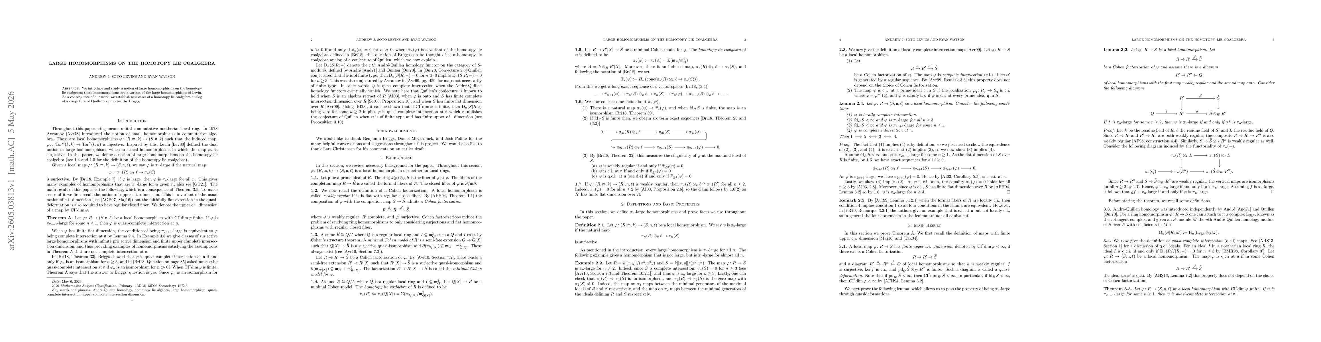 Thumbnail for Large homomorphisms on the homotopy lie coalgebra