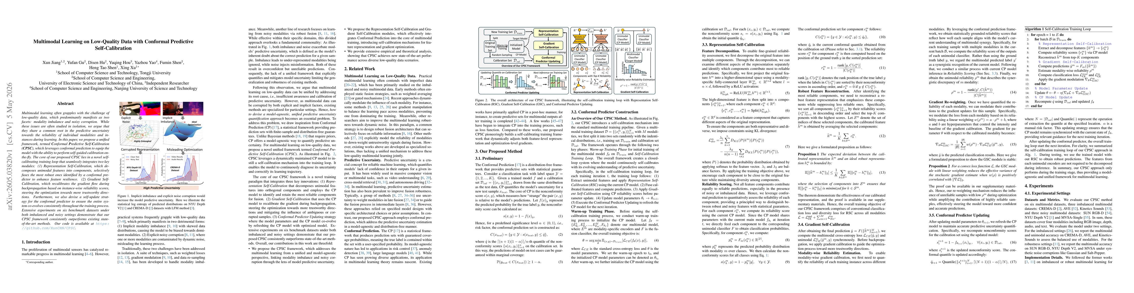 Thumbnail for Multimodal Learning on Low-Quality Data with Conformal Predictive Self-Calibration