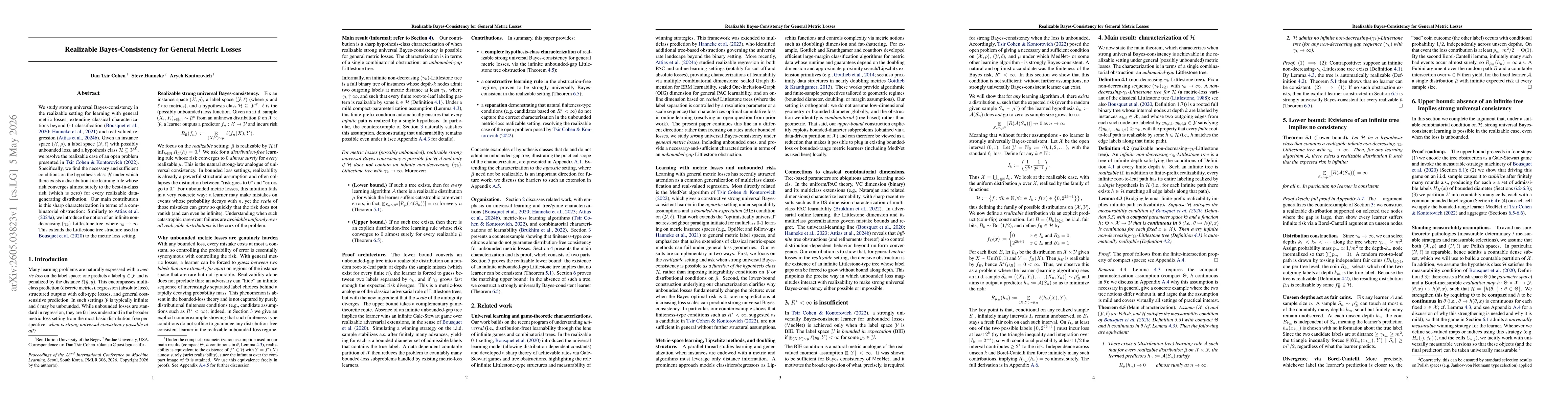 Thumbnail for Realizable Bayes-Consistency for General Metric Losses
