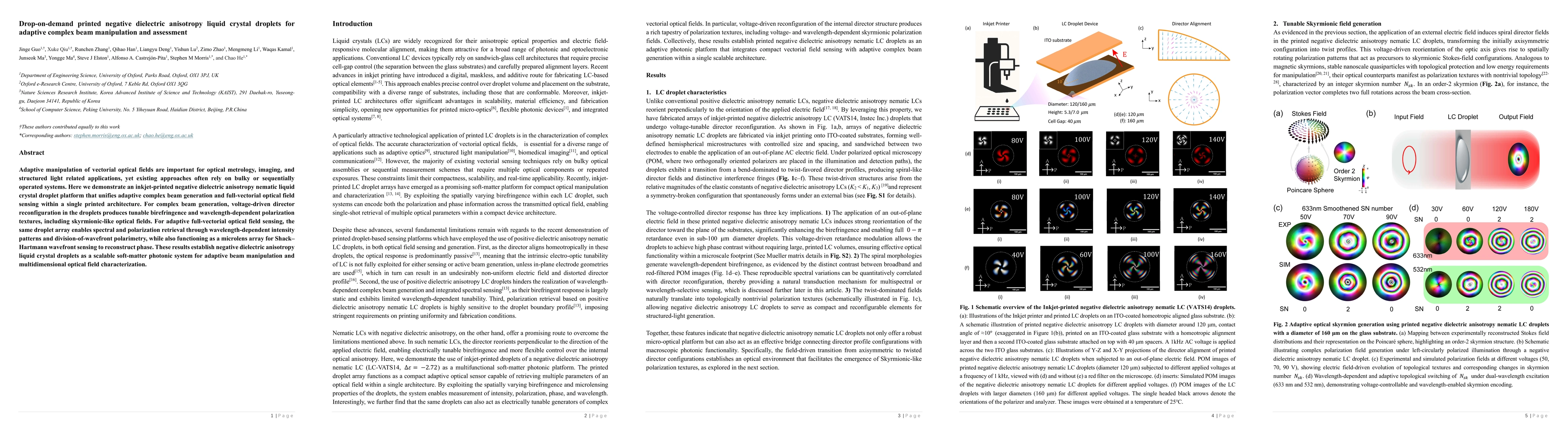 Thumbnail for Drop-on-demand printed negative dielectric anisotropy liquid crystal droplets for adaptive complex beam manipulation and assessment