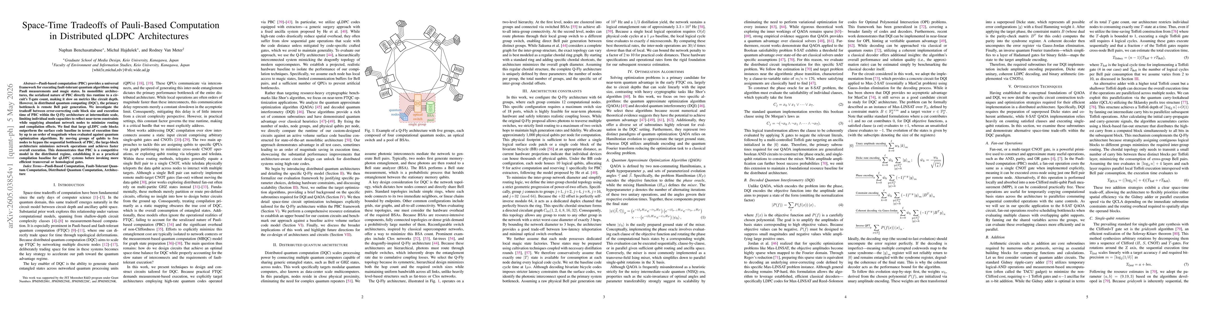 Thumbnail for Space-Time Tradeoffs of Pauli-Based Computation in Distributed qLDPC Architectures