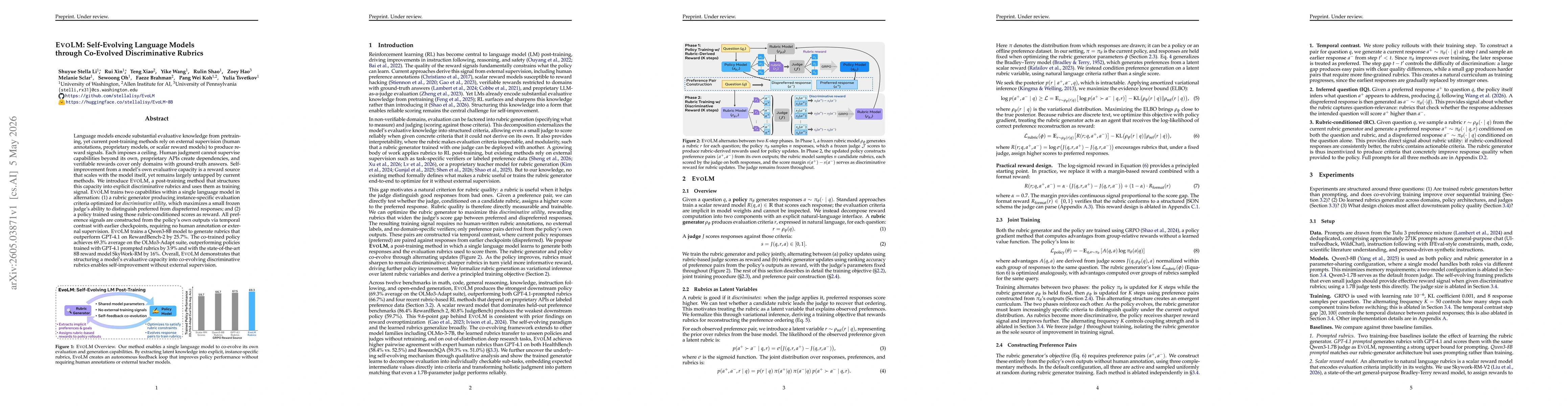 Thumbnail for EvoLM: Self-Evolving Language Models through Co-Evolved Discriminative Rubrics