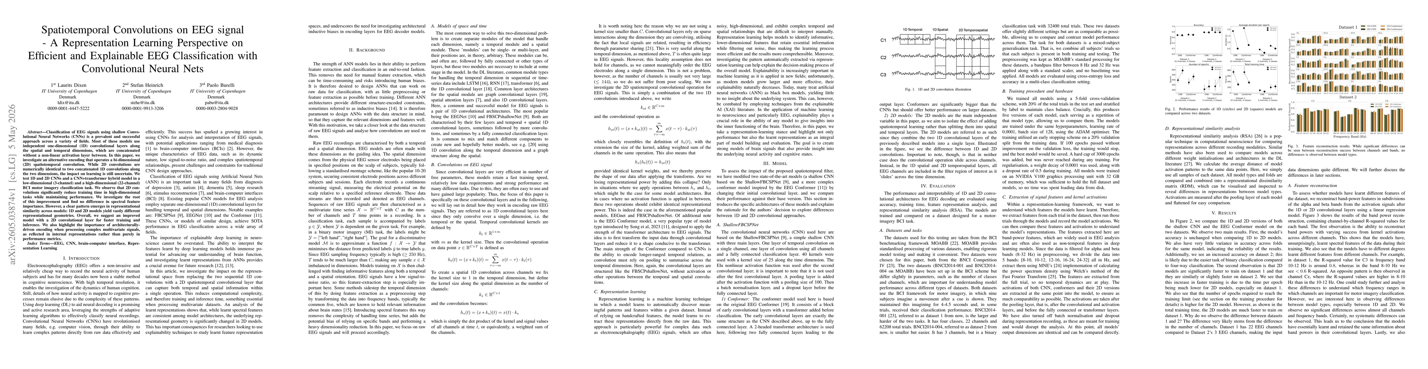Thumbnail for Spatiotemporal Convolutions on EEG signal -- A Representation Learning Perspective on Efficient and Explainable EEG Classification with Convolutional Neural Nets