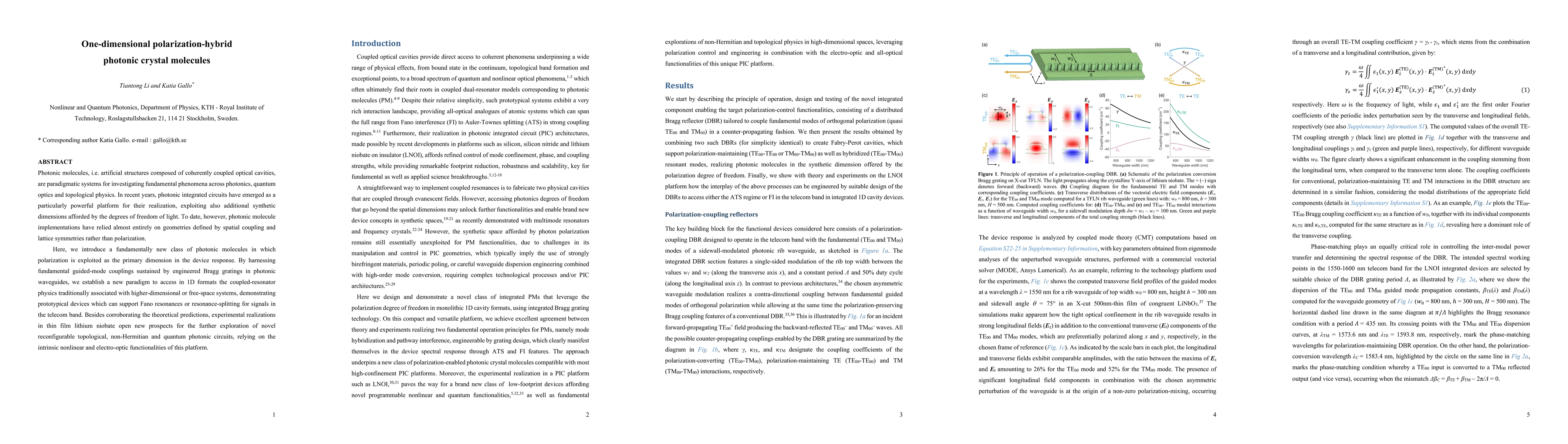 Thumbnail for One-dimensional polarization-hybrid photonic crystal molecules