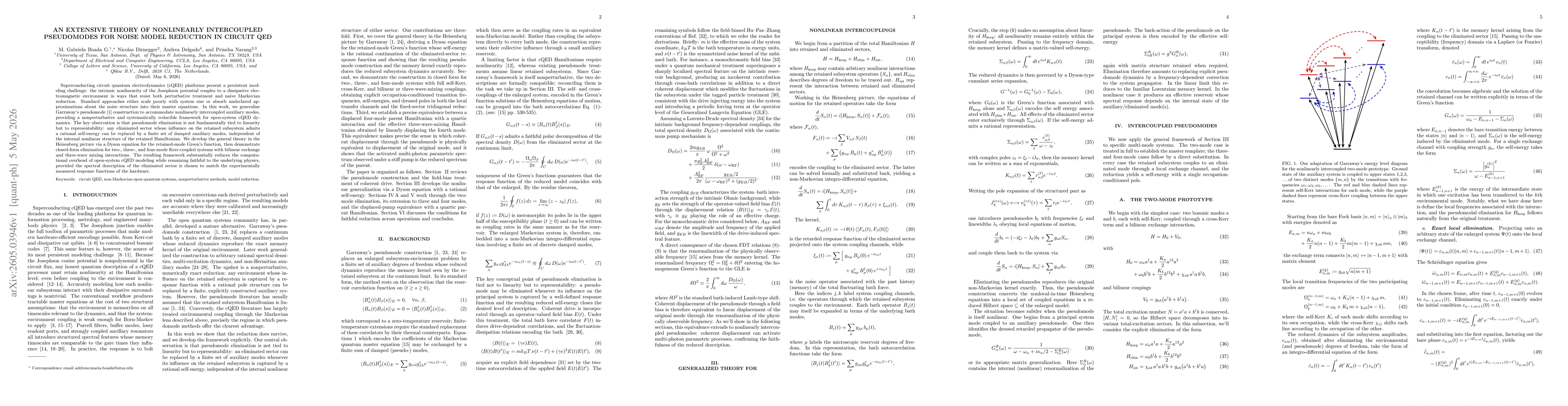 Thumbnail for An extensive theory of nonlinearly intercoupled pseudomodes for noise model reduction in circuit QED