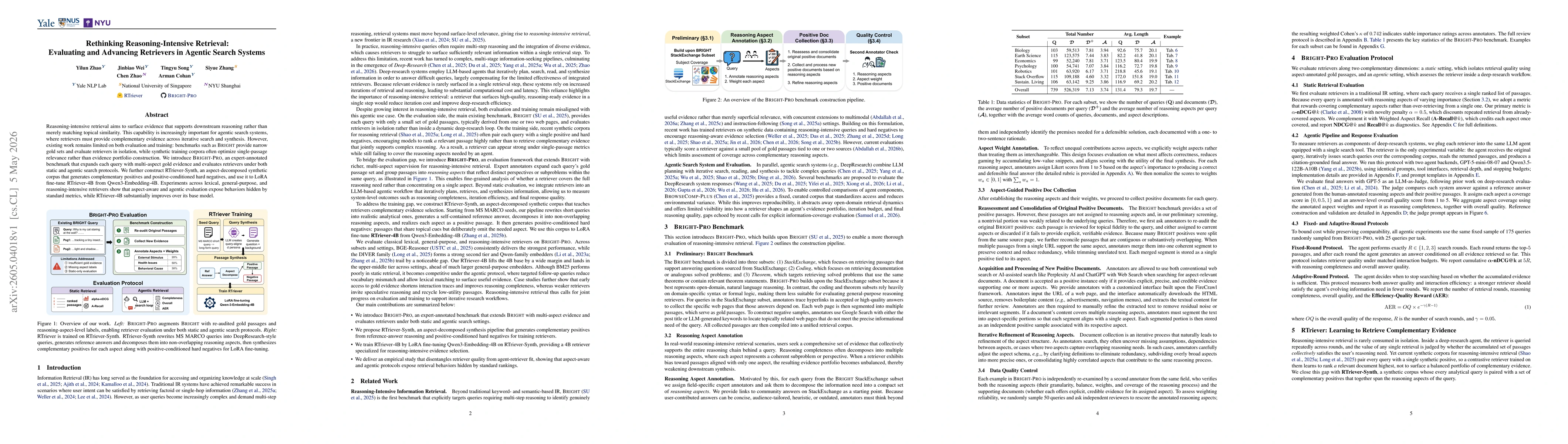 Thumbnail for Rethinking Reasoning-Intensive Retrieval: Evaluating and Advancing Retrievers in Agentic Search Systems