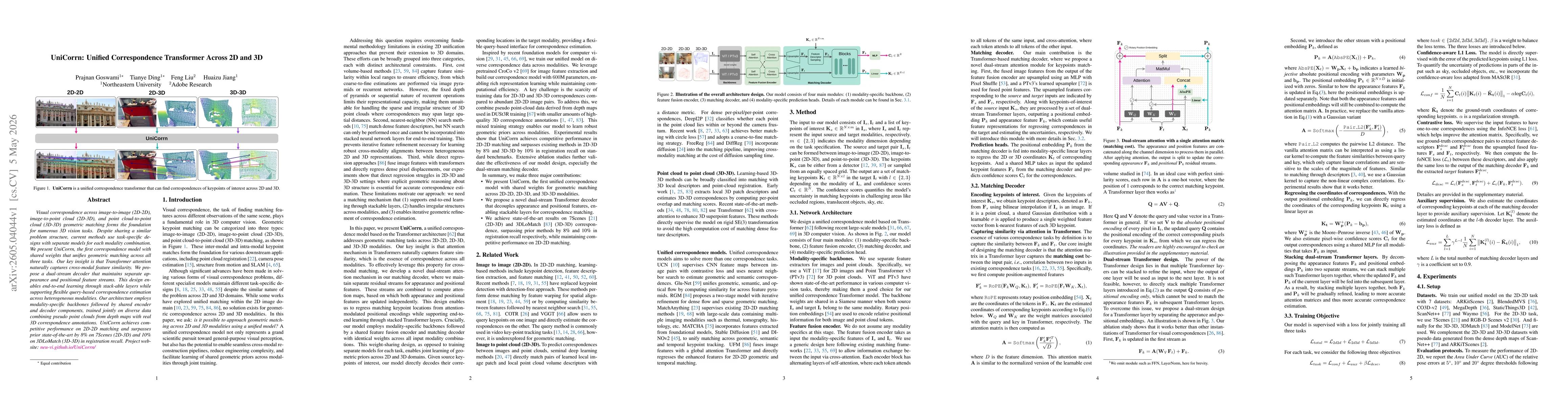 Thumbnail for UniCorrn: Unified Correspondence Transformer Across 2D and 3D
