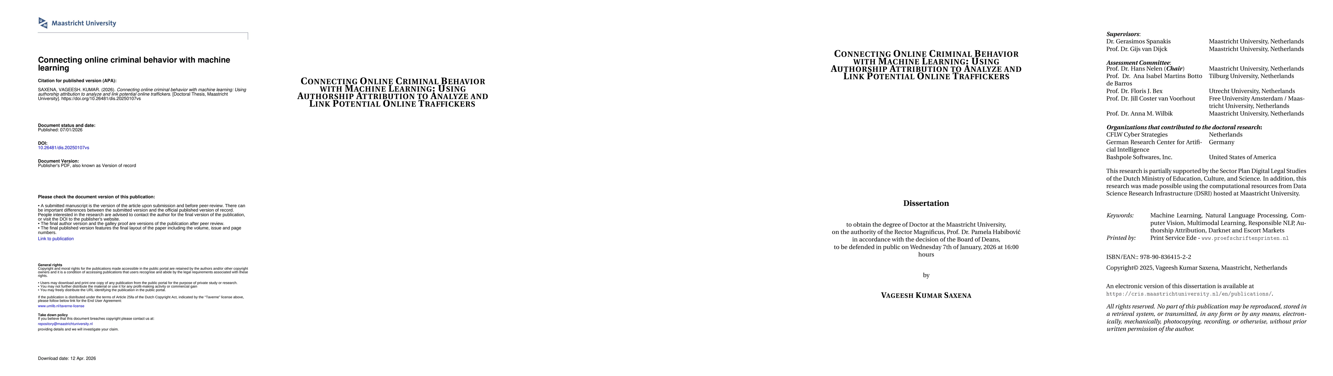 Thumbnail for Connecting online criminal behavior with machine learning: Using authorship attribution to analyze and link potential online traffickers