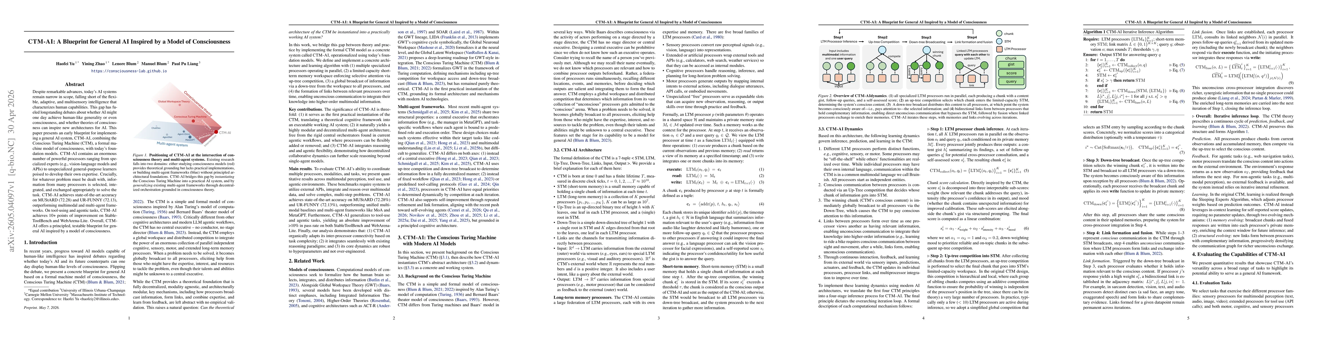 Thumbnail for CTM-AI: A Blueprint for General AI Inspired by a Model of Consciousness