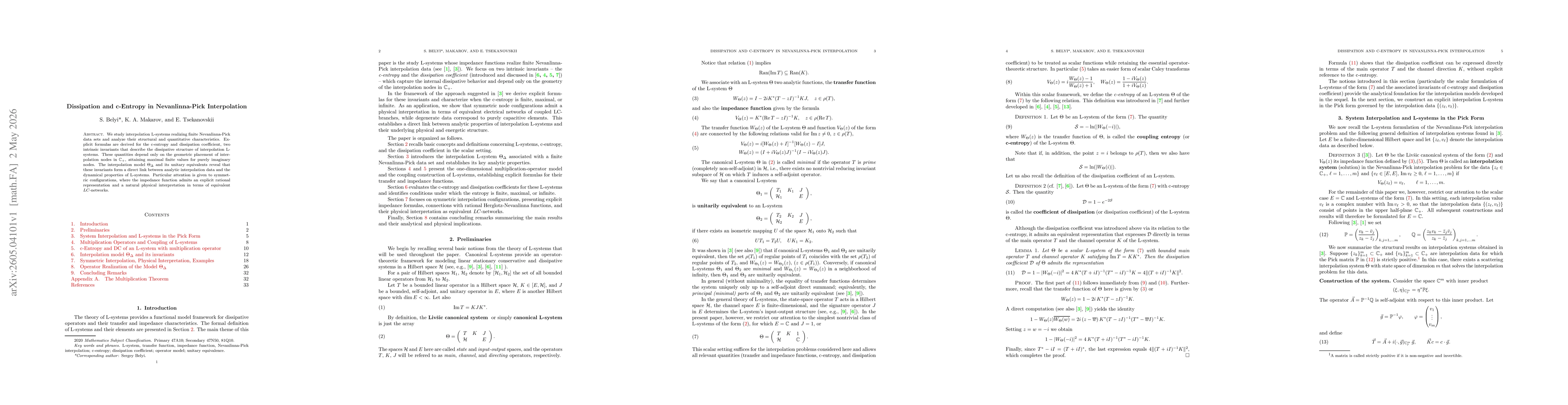 Thumbnail for Dissipation and c-Entropy in Nevanlinna-Pick Interpolation