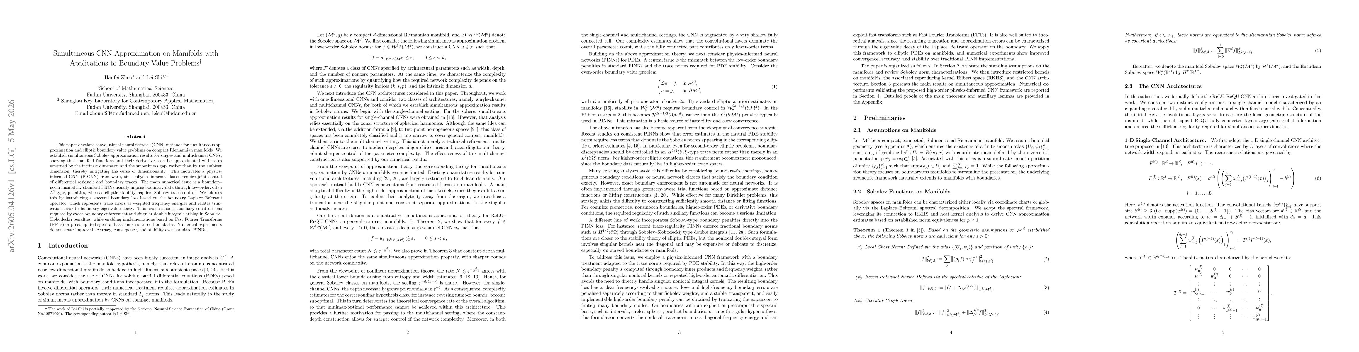 Thumbnail for Simultaneous CNN Approximation on Manifolds with Applications to Boundary Value Problems