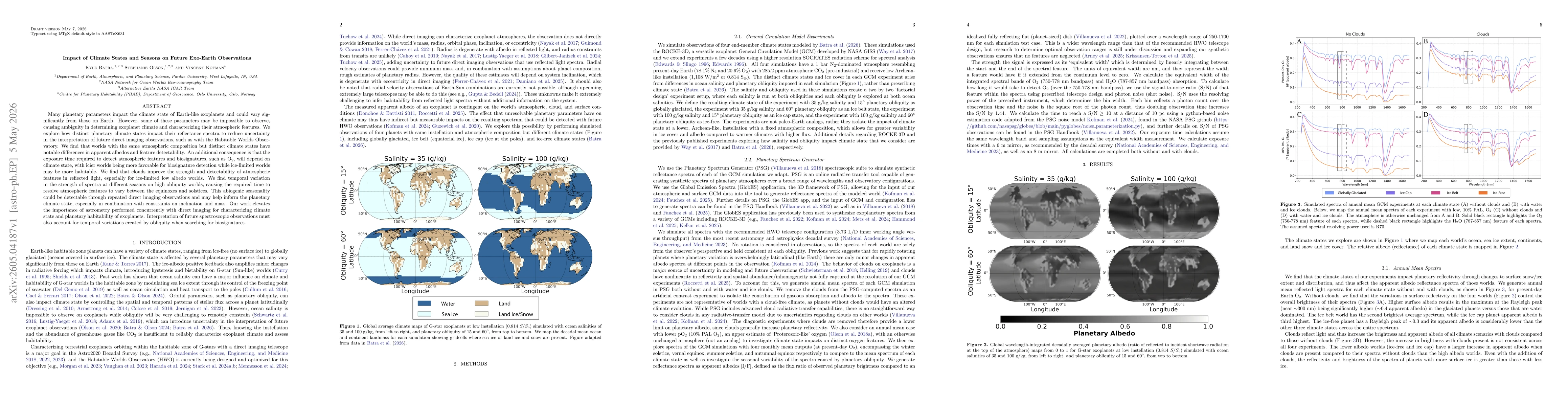 Thumbnail for Impact of Climate States and Seasons on Future Exo-Earth Observations