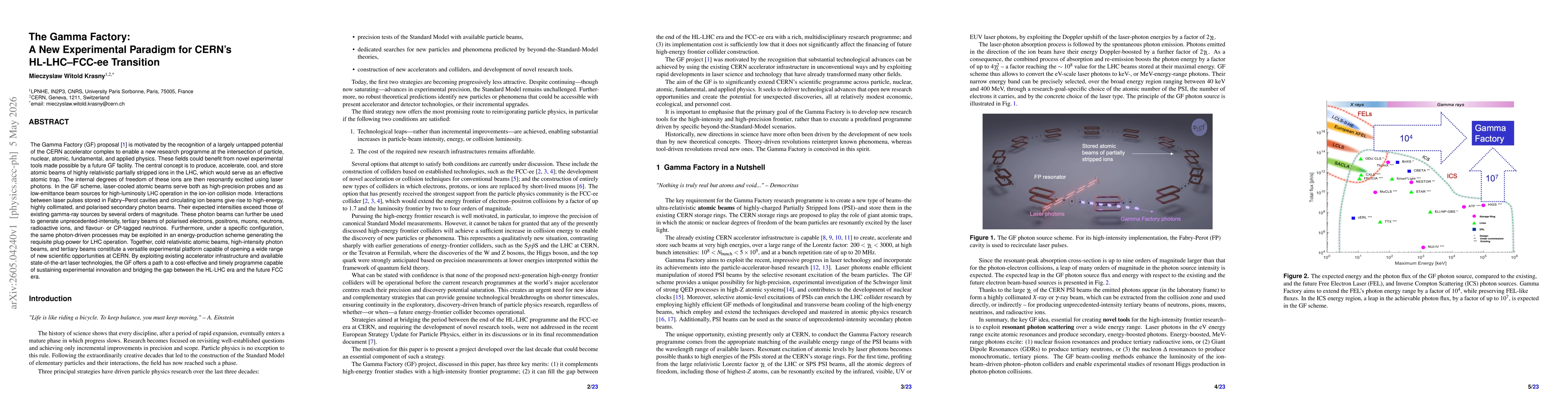 Thumbnail for Gamma Factory: A New Experimental Paradigm for CERN's HL-LHC--FCC-ee Transition
