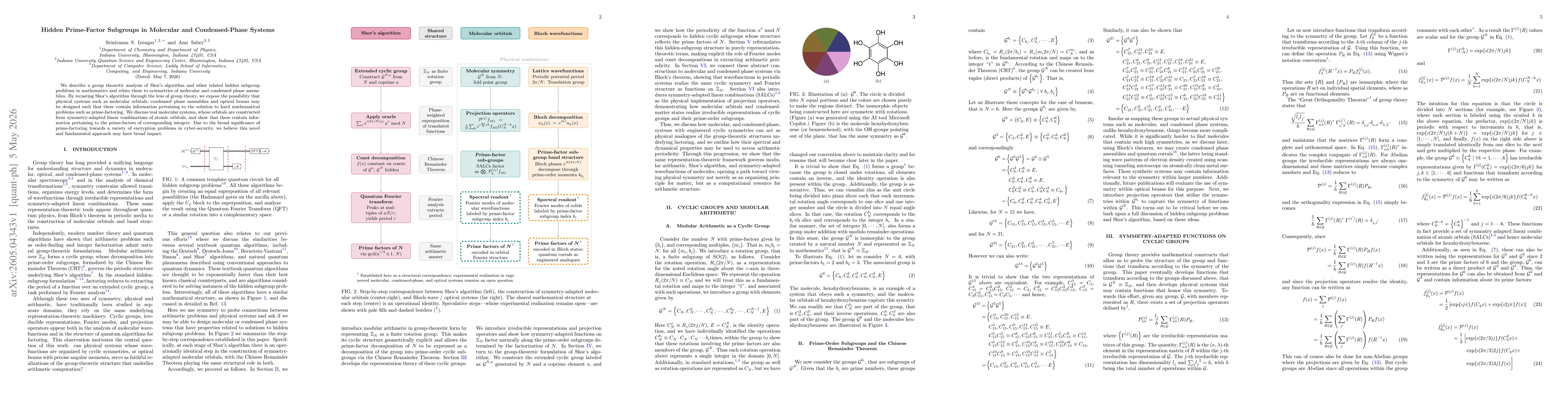 Thumbnail for Hidden Prime-Factor Subgroups in Molecular and Condensed-Phase Systems