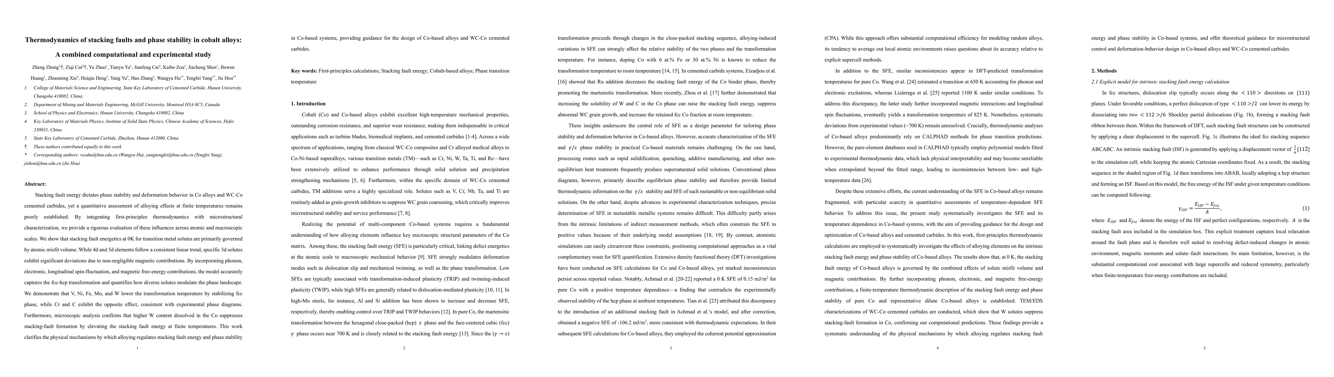 Thumbnail for Thermodynamics of stacking faults and phase stability in cobalt alloys: A combined computational and experimental study