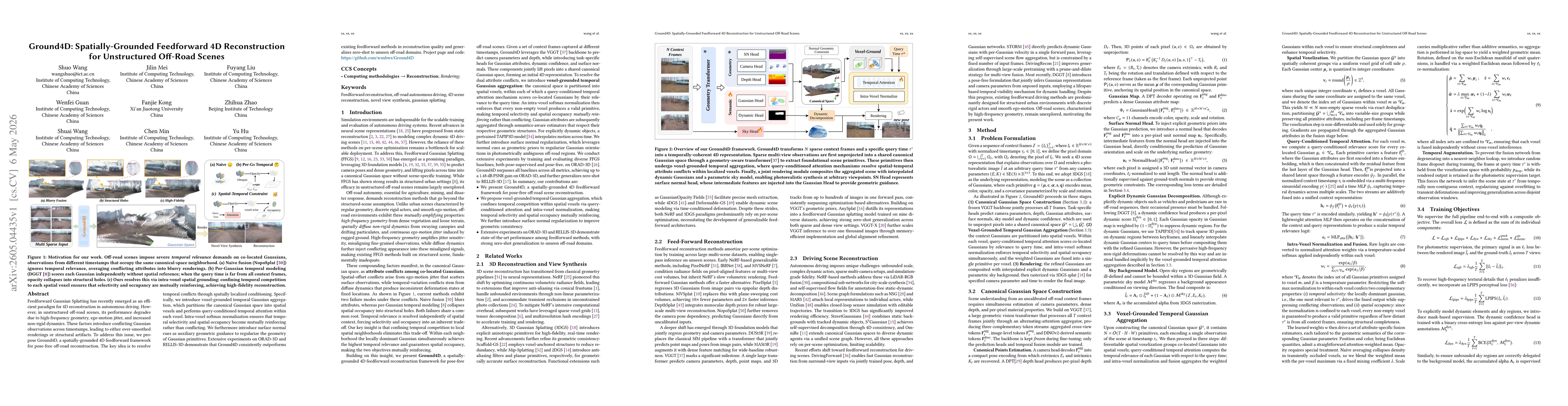 Thumbnail for Ground4D: Spatially-Grounded Feedforward 4D Reconstruction for Unstructured Off-Road Scenes