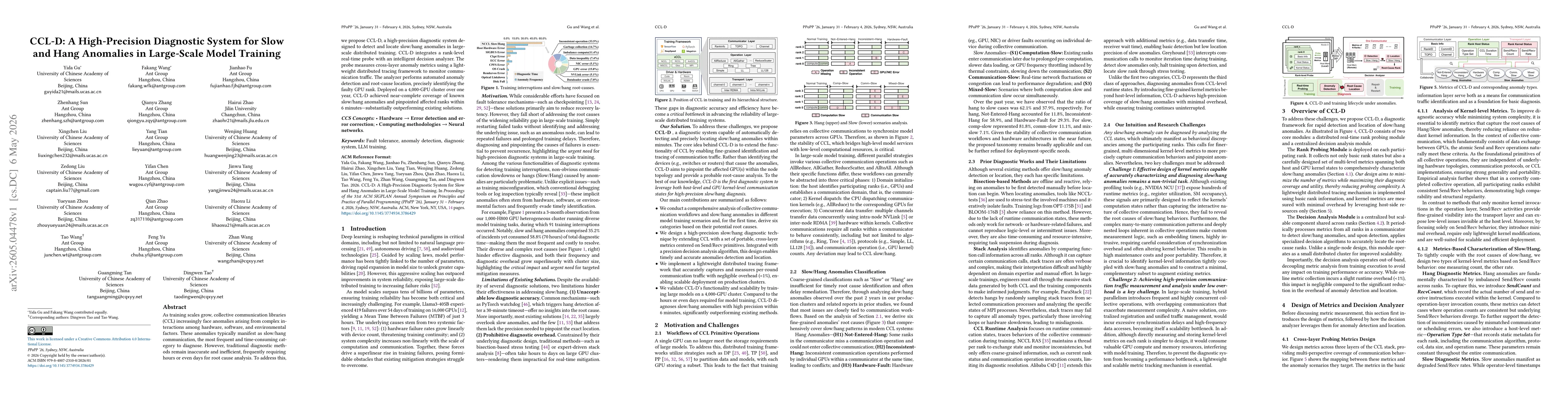 Thumbnail for CCL-D: A High-Precision Diagnostic System for Slow and Hang Anomalies in Large-Scale Model Training