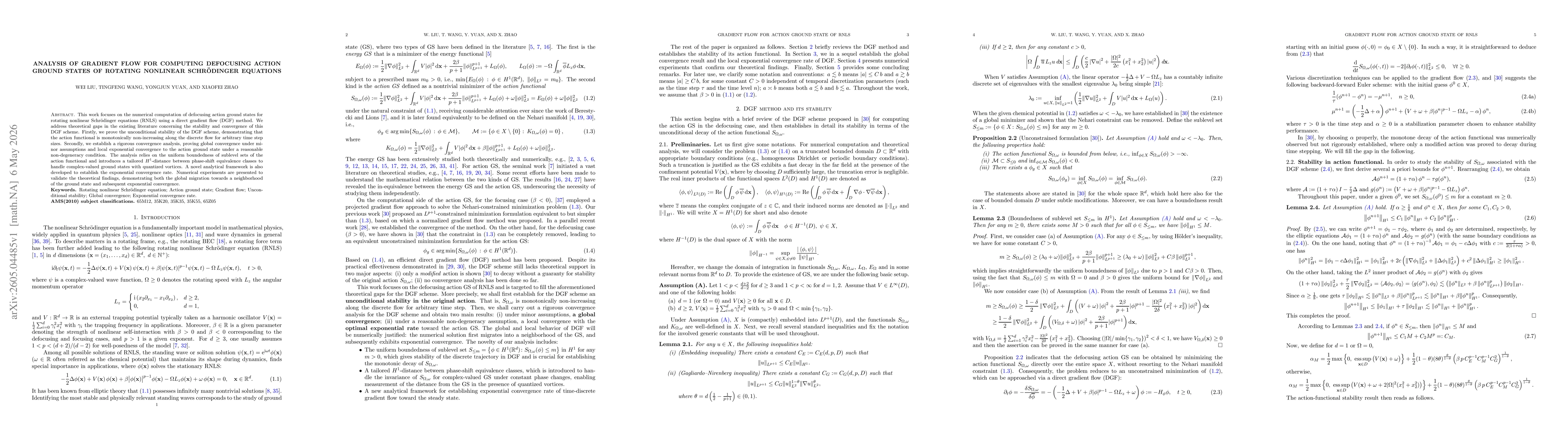 Thumbnail for Analysis of gradient flow for computing defocusing action ground states of rotating nonlinear Schrödinger equations