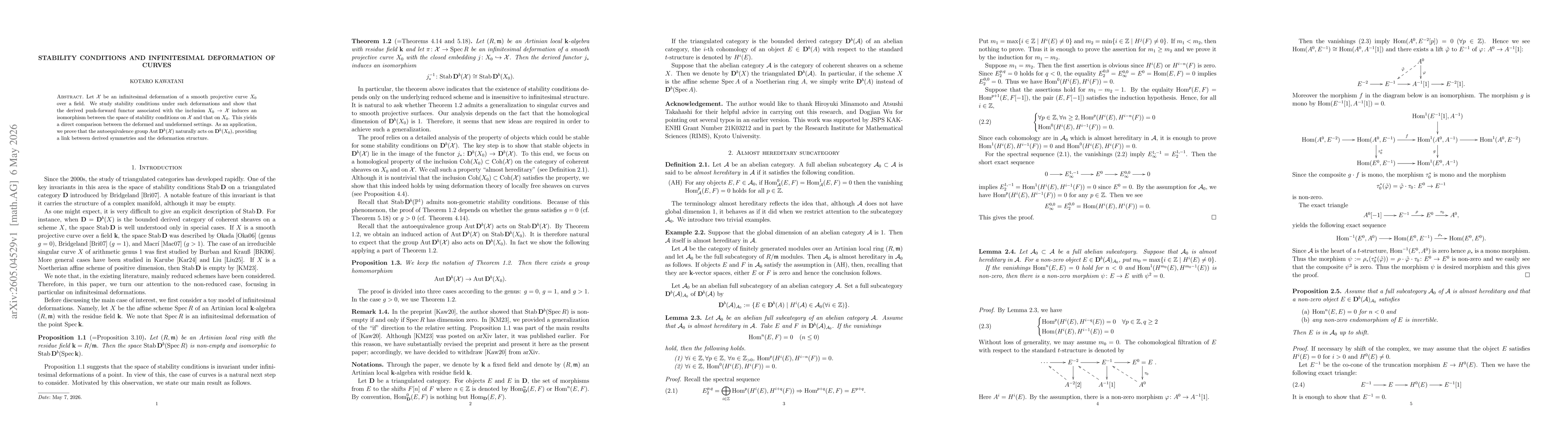 Thumbnail for Stability conditions and infinitesimal deformation of curves