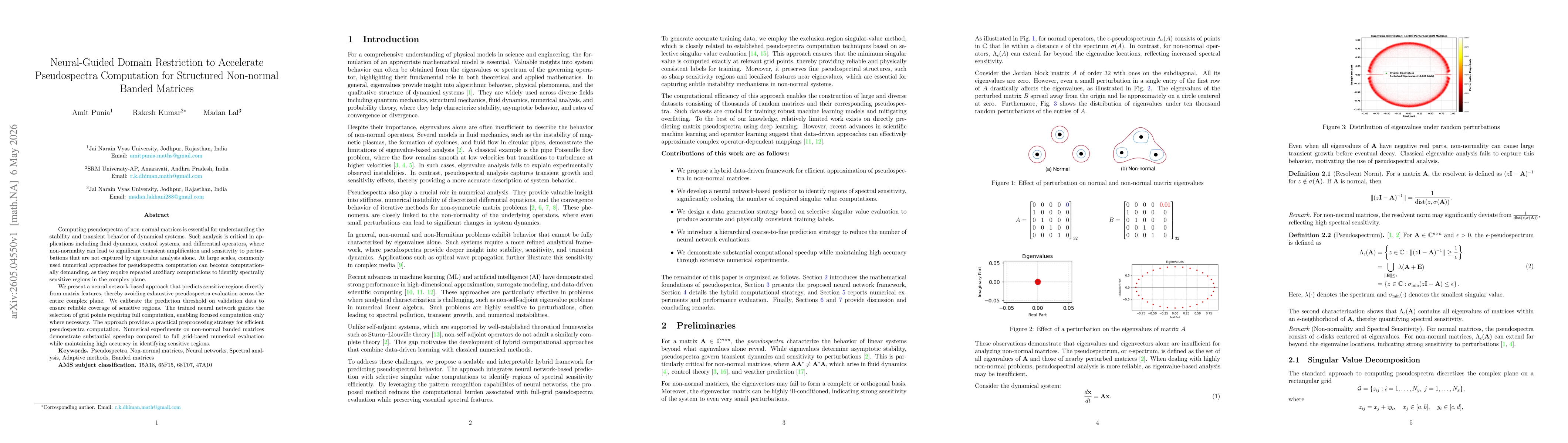 Thumbnail for Neural-Guided Domain Restriction to Accelerate Pseudospectra Computation for Structured Non-normal Banded Matrices