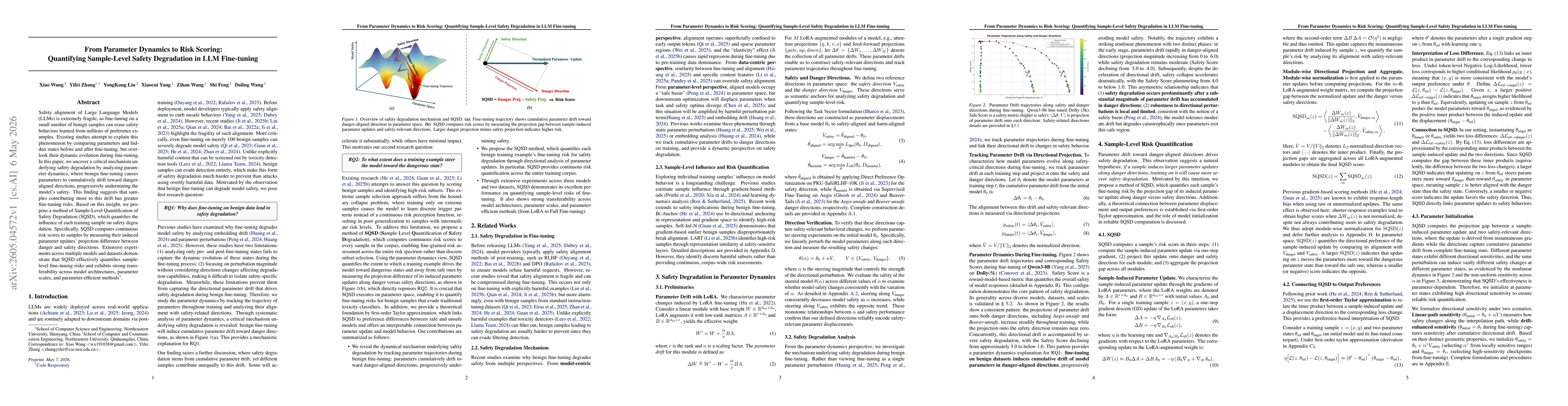 Thumbnail for From Parameter Dynamics to Risk Scoring : Quantifying Sample-Level Safety Degradation in LLM Fine-tuning