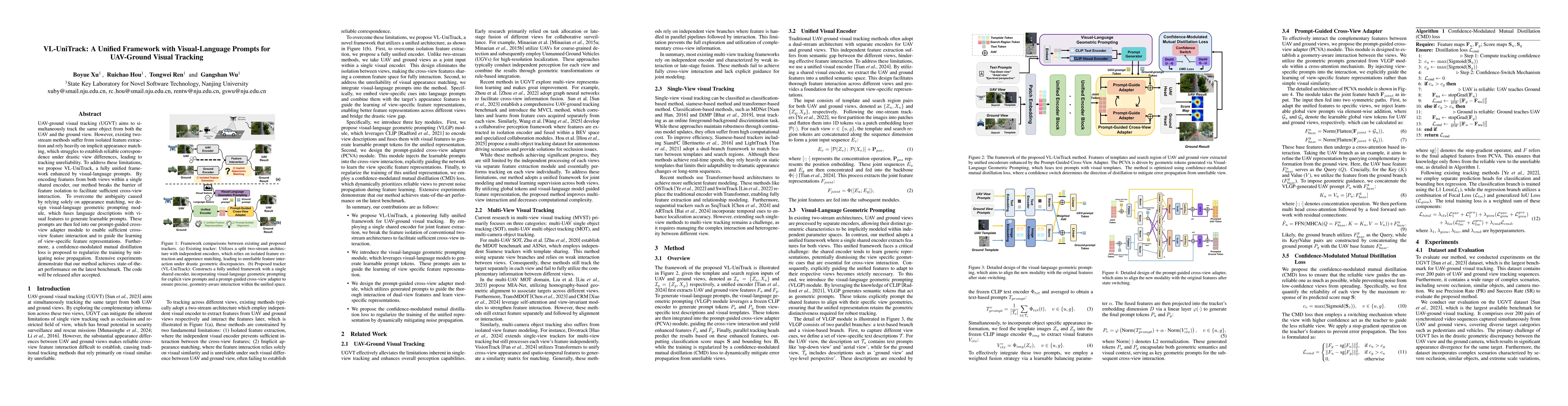 Thumbnail for VL-UniTrack: A Unified Framework with Visual-Language Prompts for UAV-Ground Visual Tracking