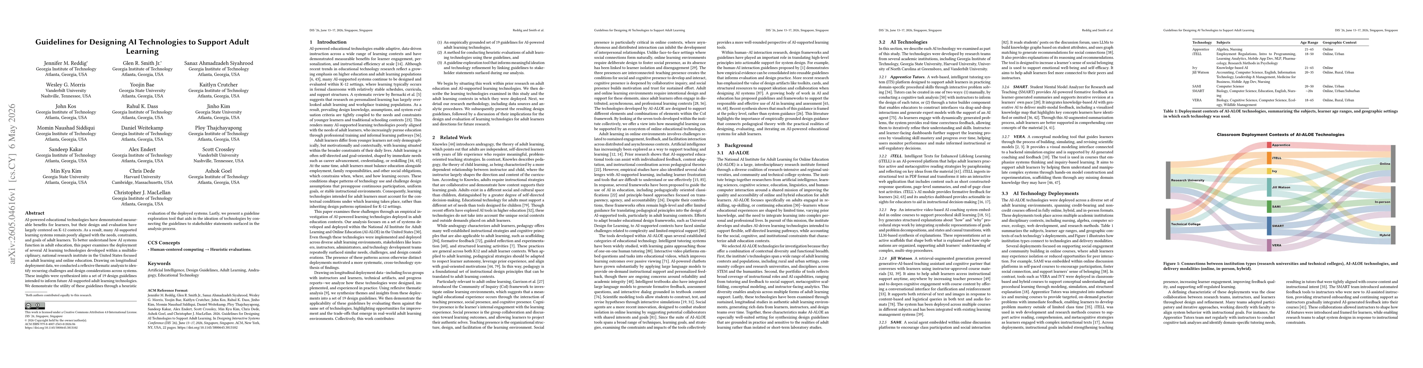 Thumbnail for Guidelines for Designing AI Technologies to Support Adult Learning