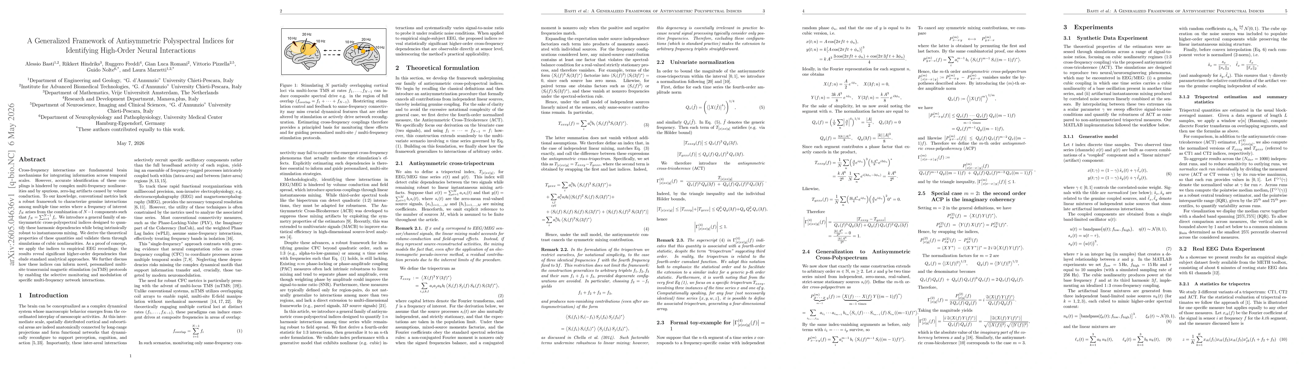 Thumbnail for A Generalized Framework of Antisymmetric Polyspectral Indices for Identifying High-Order Neural Interactions