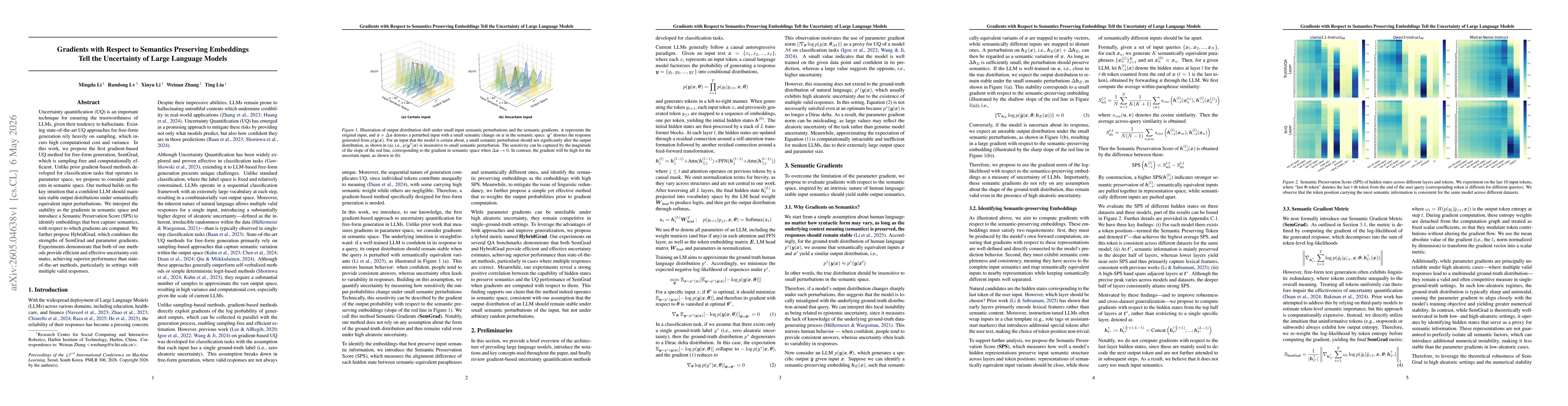 Thumbnail for Gradients with Respect to Semantics Preserving Embeddings Tell the Uncertainty of Large Language Models